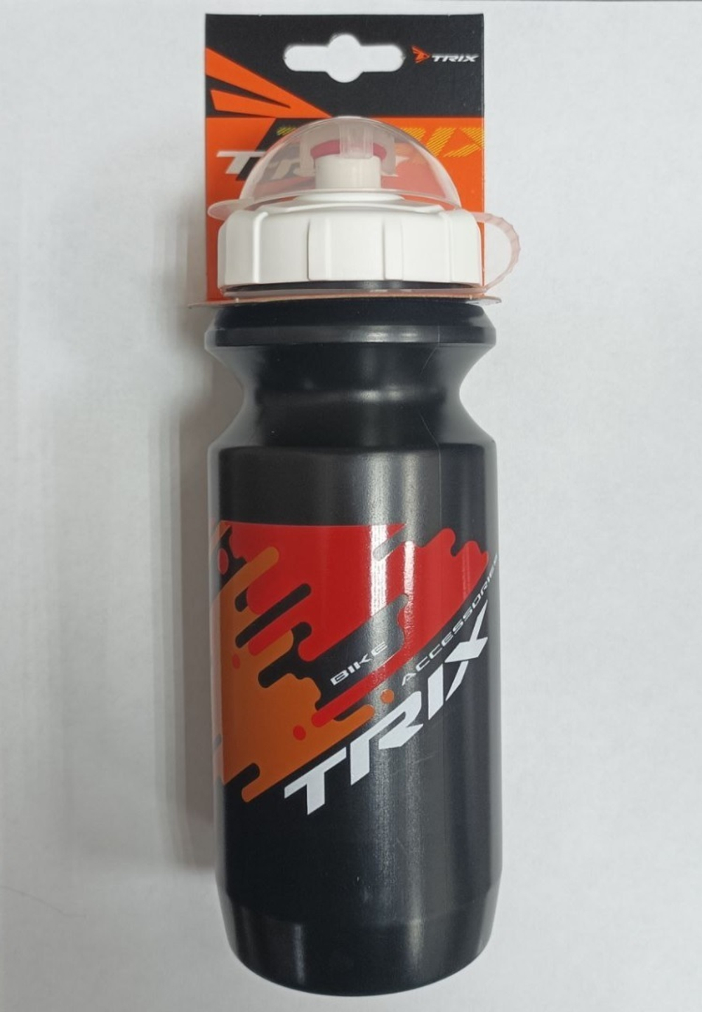 Фляга TRIX, 600 мл, защитная крышка, 70 С/-10 С, LDPE, бело-черная