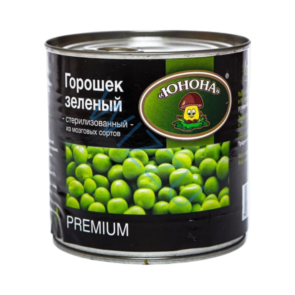 Горошек зеленый Юнона ж/б с кольцом 420 гр.