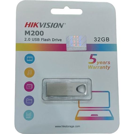 Yaddaş kartı / Flash card Hikvision USB 2.0 Flash Drive 32GB - M200 in Silver