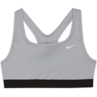 Топ для девочки теннисный Nike Swoosh Bra G - carbon heather/white