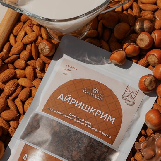 Кофе в зернах десертный арабика Айришкрим, 100г