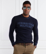 Хлопковый свитер Aeronautica Militare - темно-синий(MA1463L417)