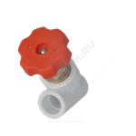 Клапан (вентиль) PP-R запорный белый Дн 20х45гр внутренняя пайка VALFEX 10174020
