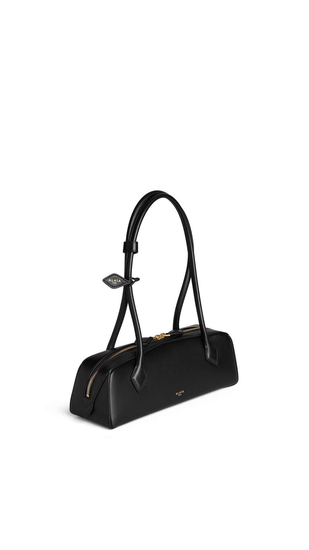 ALAÏA СУМКА LE TECKEL ИЗ ТЕЛЯЧЬЕЙ КОЖИ, ЧЕРНЫЙ