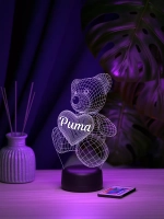 Ночник "Именной мишка Рита" - подарок девочке