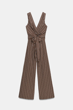 КОМБИНЕЗОН В ПОЛОСКУ С ПОЯСОМ — ZARA