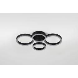 Светильник потолочный светодиодный Rivoli Flora 6191-201 LED 75Вт 3000-6000К чёрный с пультом | Rivoli