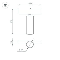 Светильник MAG-SPOT-25-R120-12W Day4000 (BK, 30 deg, 24V) (Arlight, IP20 Металл, 5 лет) 033241