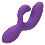 Фиолетовый вибромассажер-кролик Stella Liquid Silicone “C” Curve - 19 см. (Цвет: фиолетовый)