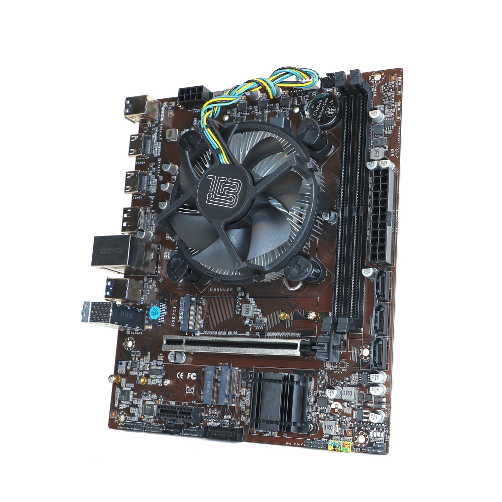 Материнская плата с процессором BaseTech H610M, Socket1700, i3-12100, mATX, Retail, Socket1700, Intel UHD Graphics 730, 2xDDR4, PCIe3.0, 2xM.2, GLAN, M.2 WiFi, 4xUSB2, 6xUSB3, 2xHDMI, DP, кулер CPU (BT-H610M-12100)