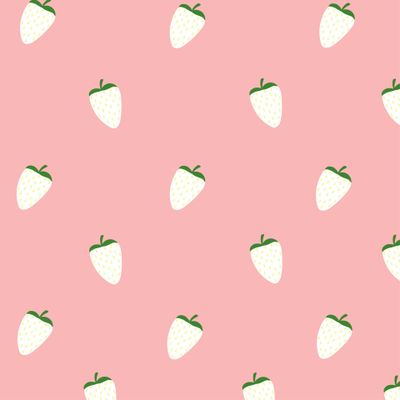 strawberry pattern, berries, pink background, white berries