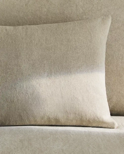 ZARA HOME ЛЬНЯНАЯ НАВОЛОЧКА ДЛЯ ДЕКОРАТИВНОЙ ПОДУШКИ, СВЕТЛО-БЕЖЕВЫЙ