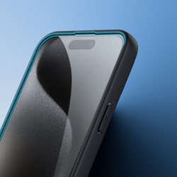 Защитный чехол для iPhone 15 Pro, прозрачный матовый с мягкими черными рамками, Dux Ducis, серия Aimo Series Case