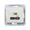 Розетка с USB C Systeme Electric Glossa Бежевый GSL000227