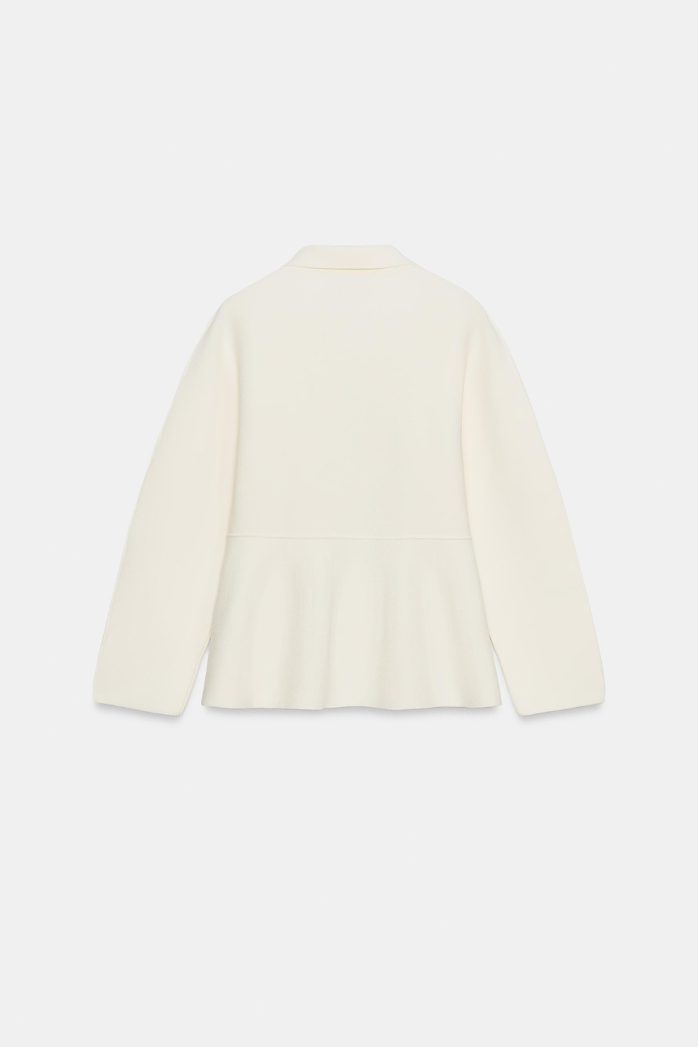 ТРИКОТАЖНЫЙ КАРДИГАН С БАСКОЙ И МОЛНИЕЙ — ZARA