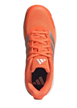 Детские теннисные кроссовки Adidas Ubersonic K - lucid orange/silver metallic/cloud white