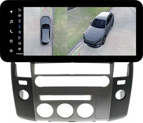Магнитола для Nissan Pathfinder R51 2004-2010 (штатная нави, большая рамка) - Teyes LUX ONE 360 монитор 12.3" 2K QLED на Android 10, Быстрая, CarPlay, 4G SIM-слот, 4 камеры в комплекте