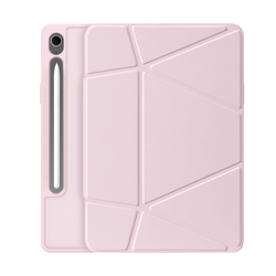 Чехол книжка розового цвета от Dux Ducis для Samsung Tab S10 FE, Tab S9 и Tab S9 FE, серия Vers Series Case, с магнитным держателем Pencil