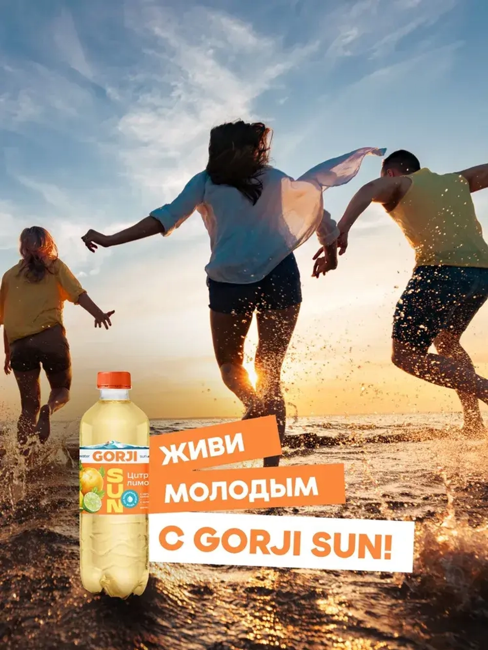 Газированная вода со вкусом Цитрус Лимон GORJI Горджи 1 л, упаковка 6 шт