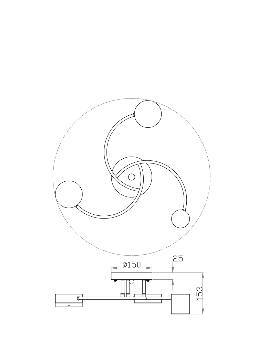 Потолочная светодиодная люстра Freya Tibo FR6048CL-L6B