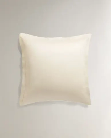 ZARA HOME САТИНОВАЯ НАВОЛОЧКА, ЭКРЮ