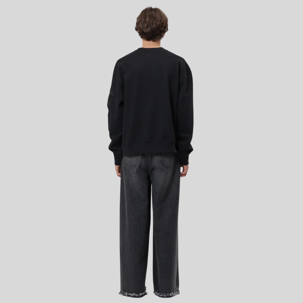 Свитшот Alpha Industries Utility Pocket Crewneck Relaxed Fit Black (Черный)