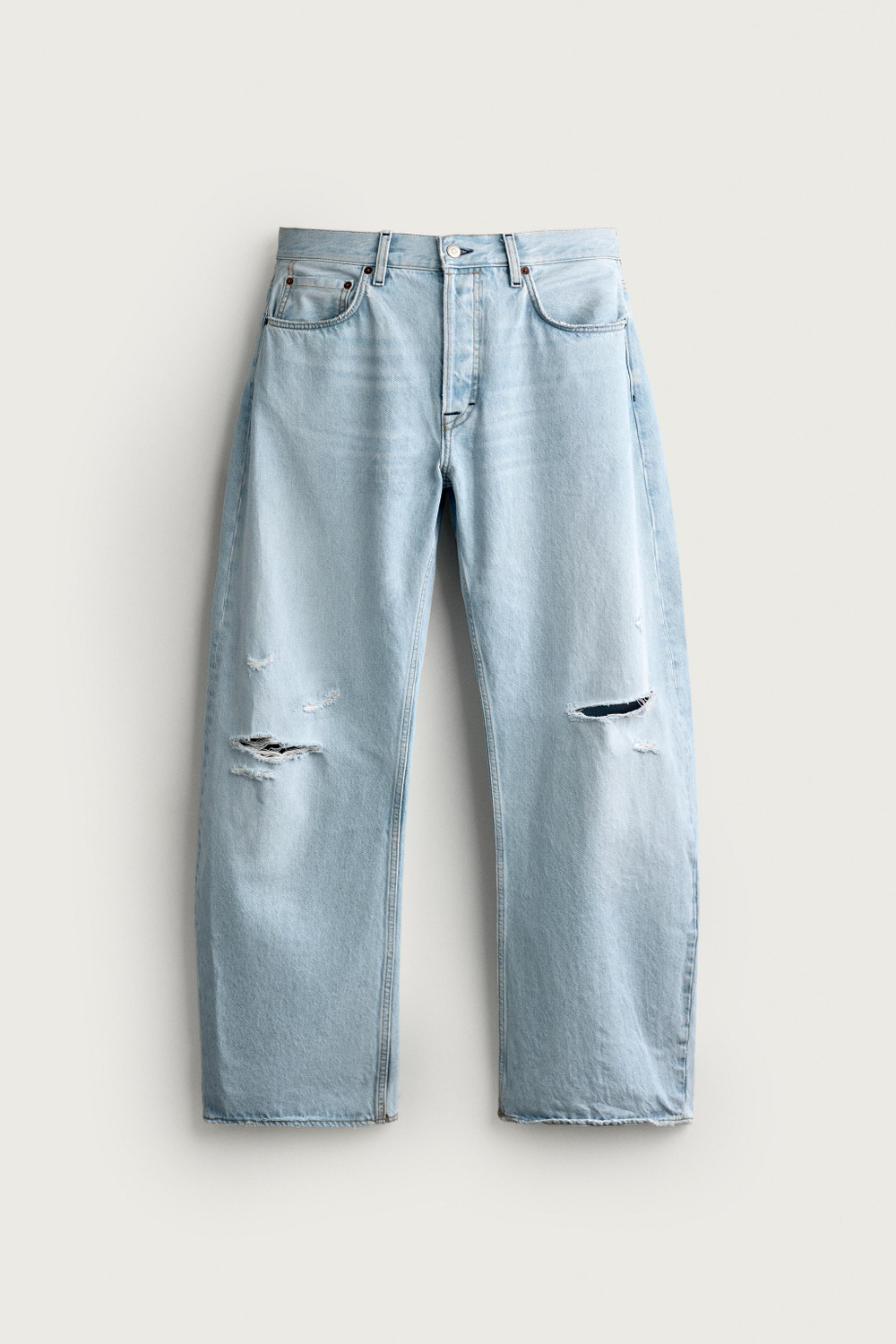 ДЖИНСЫ BARREL FIT С РАЗРЕЗАМИ — ZARA