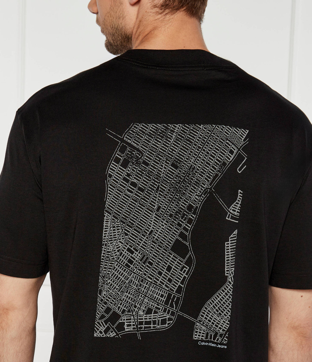 Футболка CITY GRID MAP CALVIN KLEIN JEANS - черный(J30J325689)