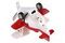 Самолет металический инерционный Same Toy Aircraft красный со светом и музыкой SY8012Ut-3