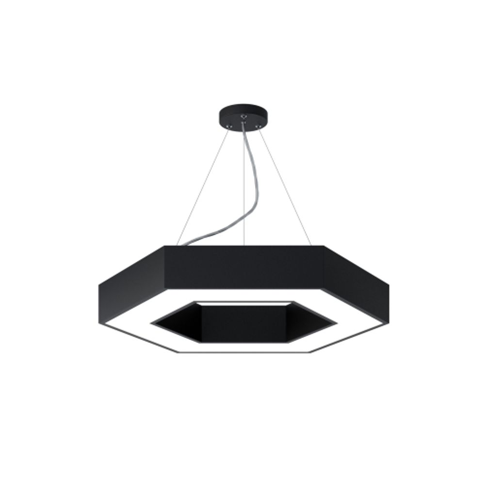 Светильник LED ЭРА Geometria SPO-123-B-40K-045 Hexagon 45Вт 4000К 2500Лм IP40 600*600*80 черный подвесной | Декоративные светильники Geometria