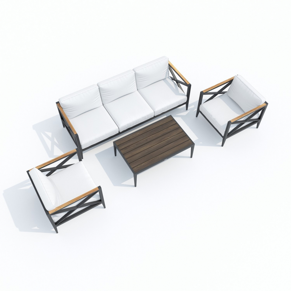 Лаунж зона Ideal Patio ВЕРИТА  белая - каркас карбон