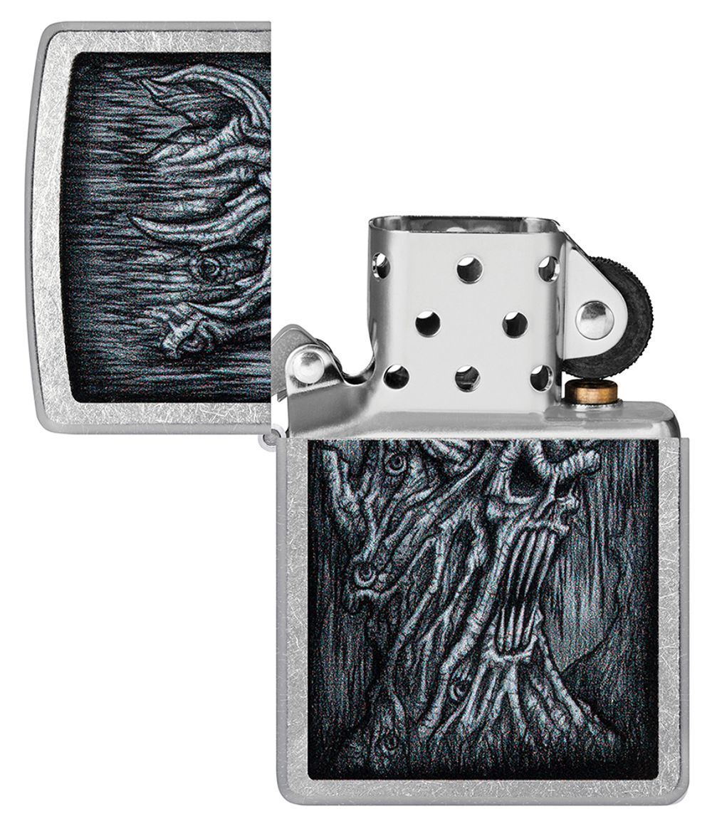 Зажигалка Zippo Evil Tree с покрытием Street Chrome (48681) 4