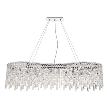 Подвесная хрустальная люстра 12*Е14 Abril SP12 L1200 хром Crystal Lux
