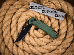 Складной нож SRM 9203-MG2 BlackWash сталь 10Cr15CoMoV рукоять OD Green Micarta
