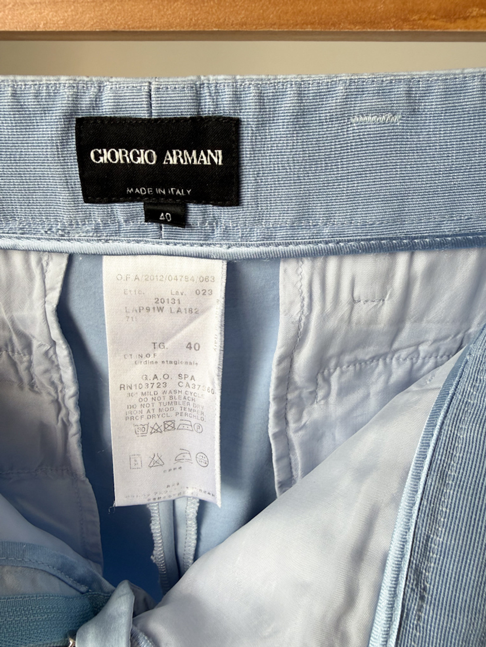 Хлопковые брюки Giorgio Armani, S/M