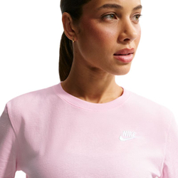 Женская теннисная футболка Nike Sportswear Club Essentials - pink foam/white
