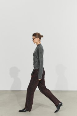 Massimo Dutti Трикотажный джемпер с воротником, пестро-серый