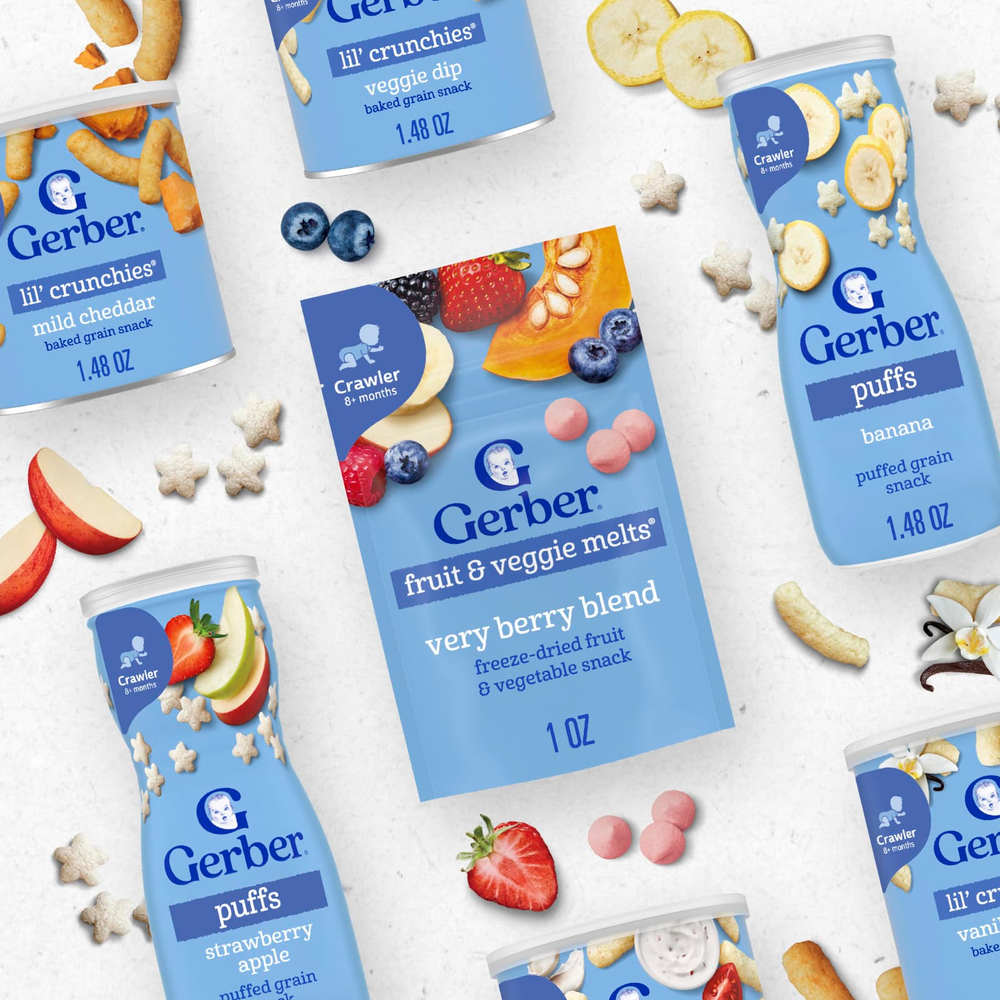 Gerber, Puffs, злаковый снек, для детей от 8 месяцев, батат, 42 г (1,48 унции)