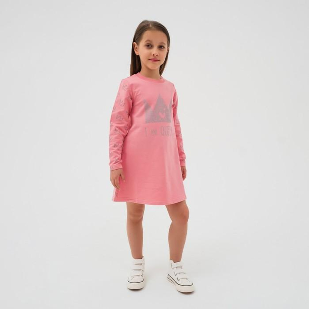 Платье футер А.9-39-1. розовый, р.98 7607804 (Luneva)