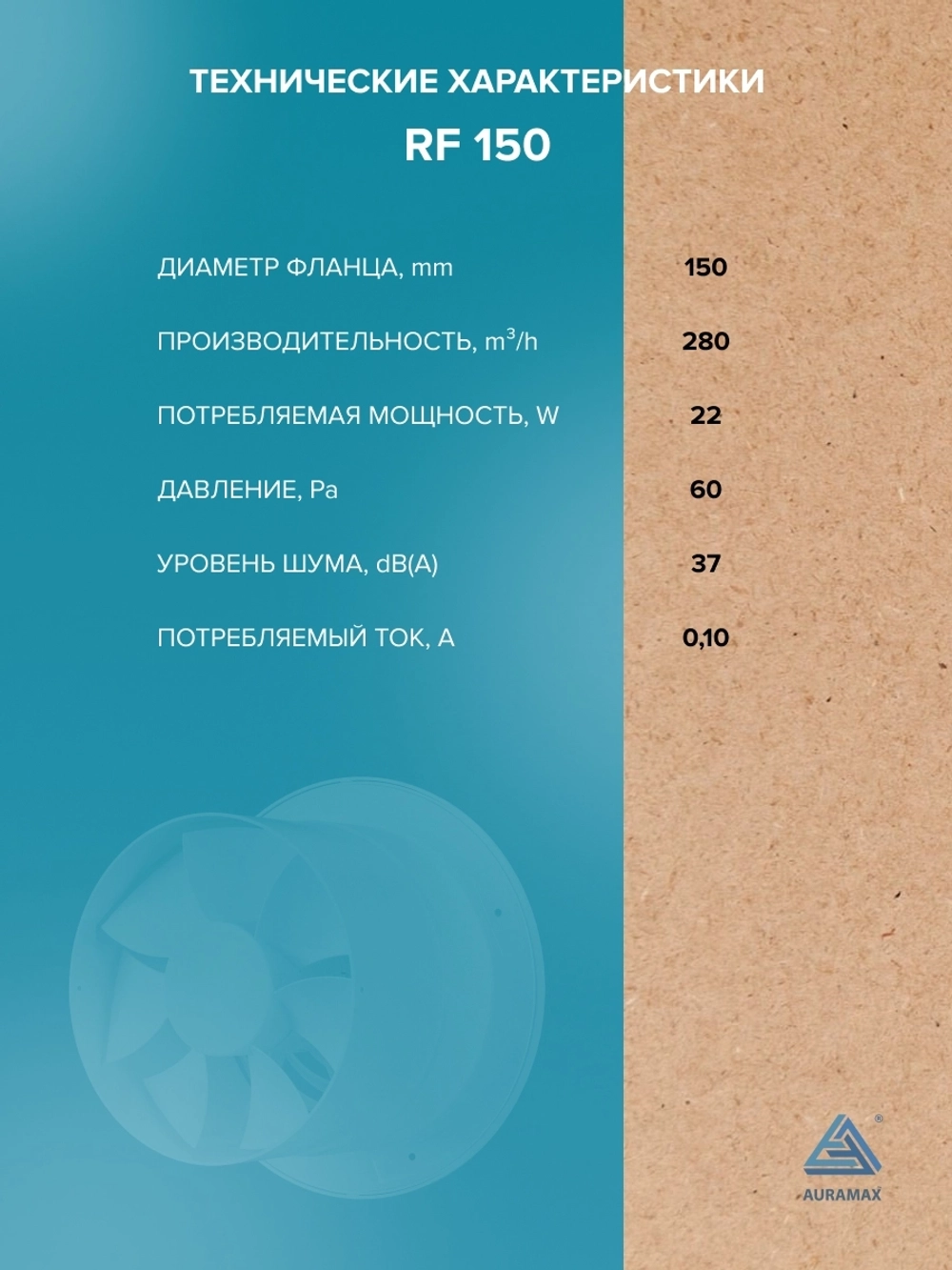 Вентилятор накладной RF D150 AURAMAX