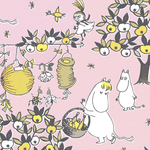 Салфетки бумажные Moomin, розового цвета 24х24 см, в упаковке 20 салфеток, (из Финляндии)