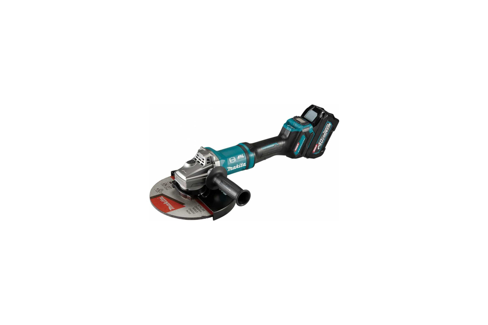 Аккумуляторная угловая шлифмашина Makita 40 В, 230 мм, 6600 об/мин, с 2 АКБ 5 Ач и ЗУ, в кейсе GA038GT201