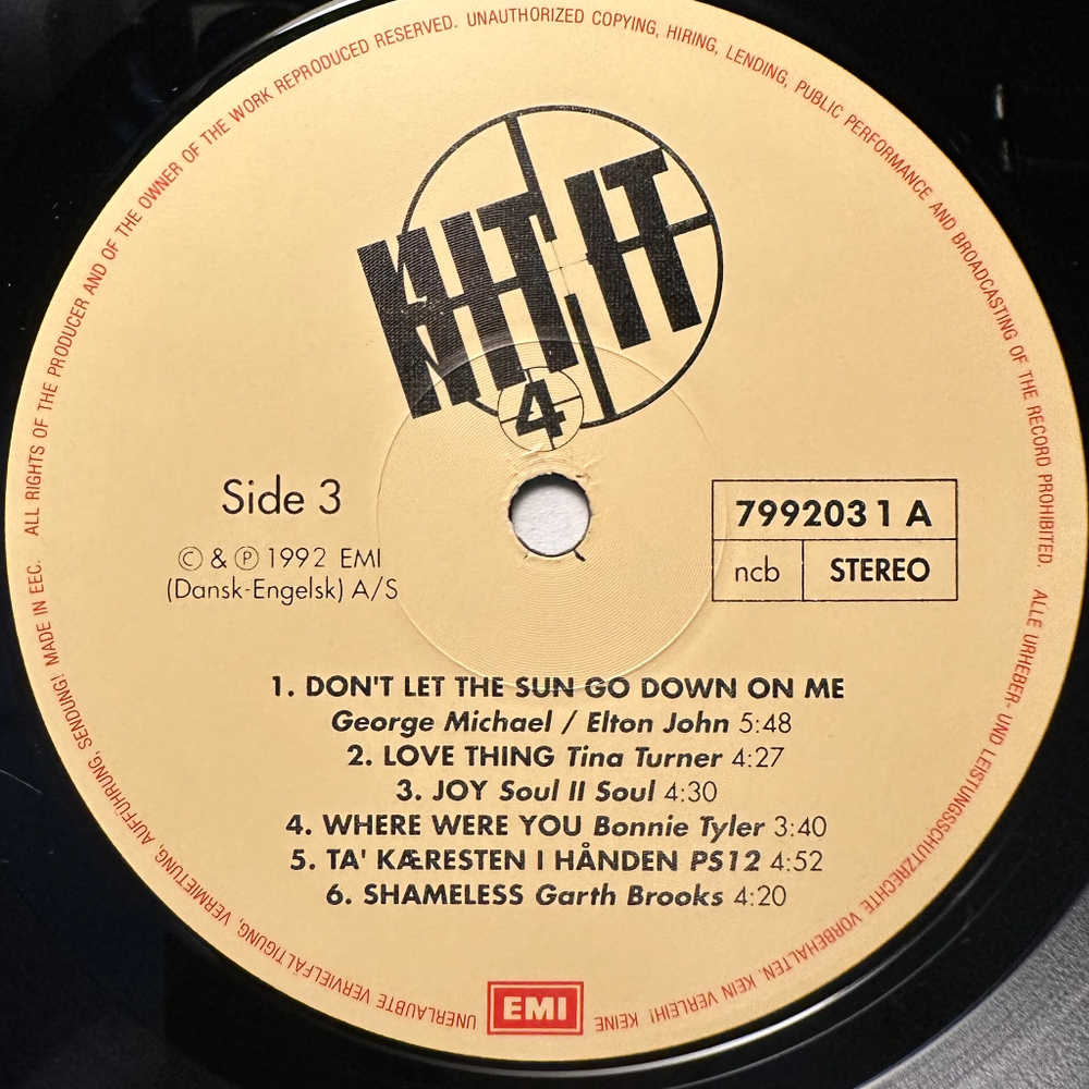 Сборник Hit It 4 2LP (Дания 1992г.)