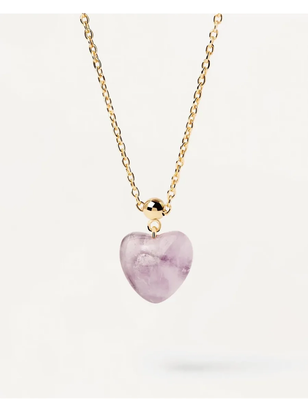 Подвеска-шарм Amethyst Heart серебро 925 пробы покрытое золотом