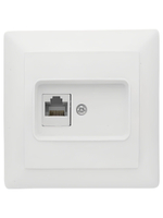 Розетка интернетная RJ-45 cat5e ProfiTec Optima белая
