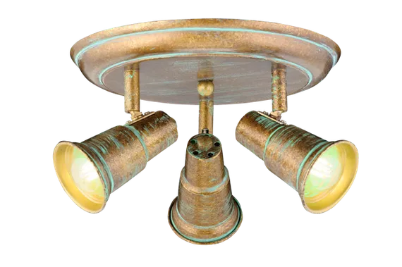 Светильник Sfera Sveta 85975/3C GDGR, 3×40 Вт, золотой и зелёный