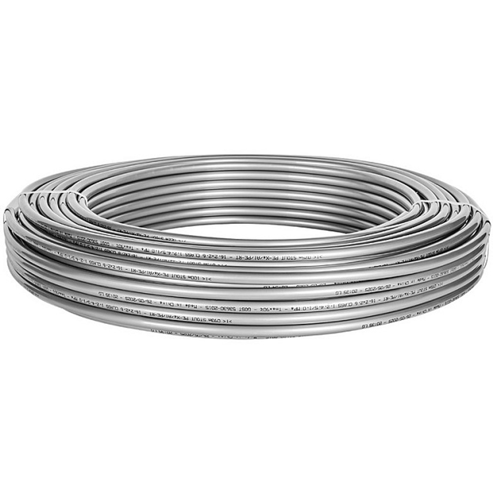 Стабильная (stabil) труба STOUT - 16x2.6 (PE-Xа/AL/PE-RTII, PN10, Tmax 90°C, бухта 100м)