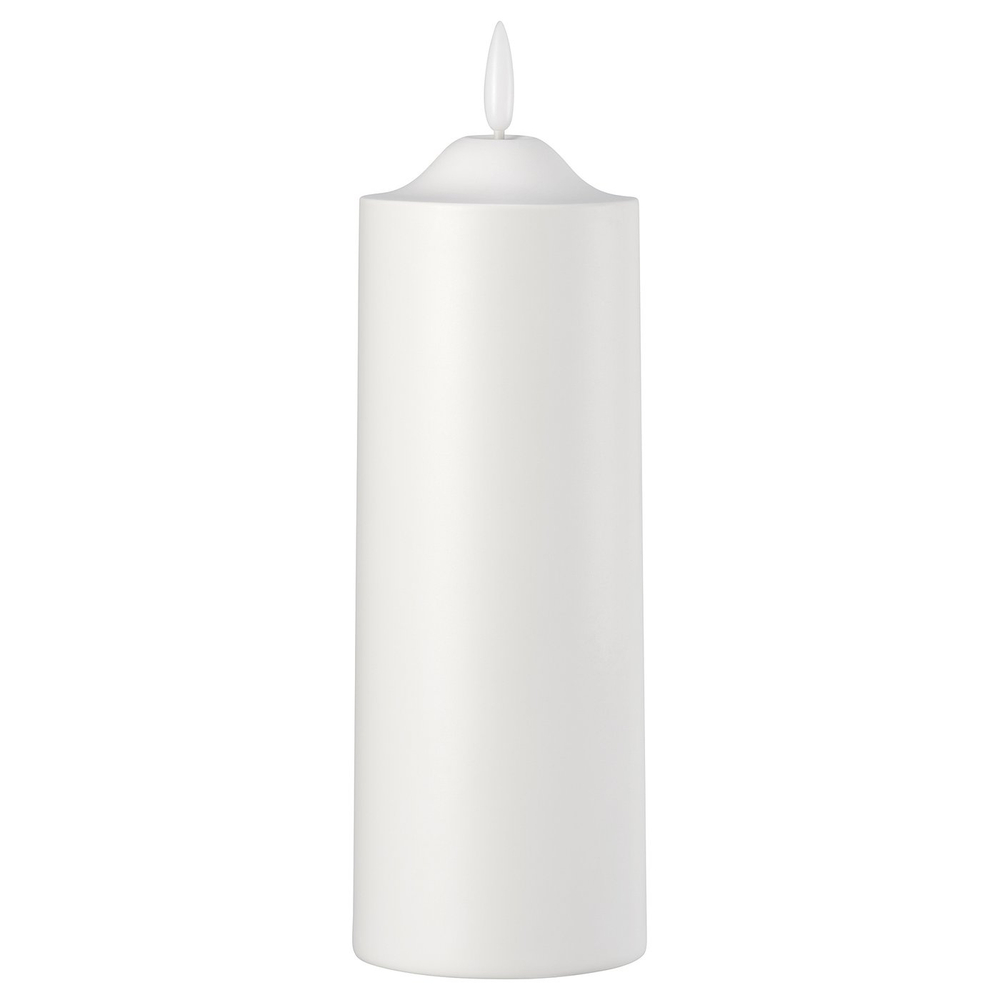 IKEA SMÅLOM  (ИКЕА СМОЛОМ)  -  Свеча-столб LED - на батарейках белая 19 см