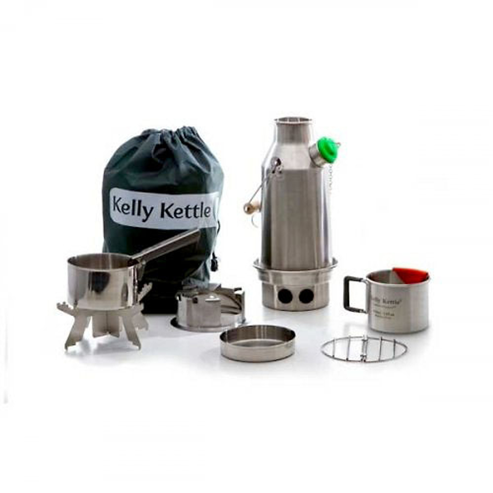 Самовар Kelly Kettle Trekker Steel, 0,6 л с набором аксессуаров
