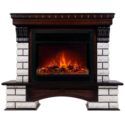 Каминокомплект Real Flame Country Rock 26 AO с очагом Moonblaze Deluxe Black